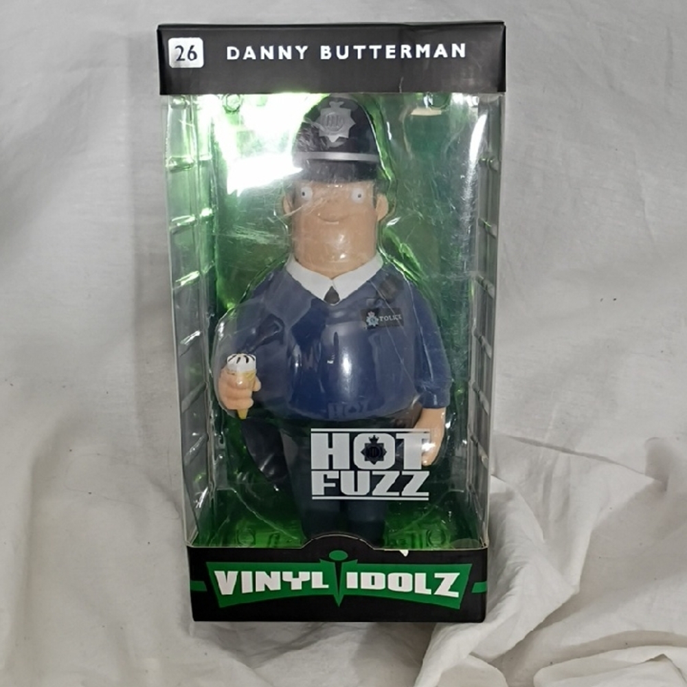 NIB DANNY BUTTERMAN HOT FUZZ 8 INCH FIGURE FUNKO VINYL IDOLZ COLLECTIBLE #26